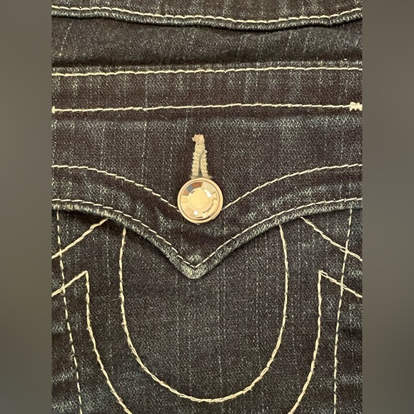 True Religion Skinny Jeans  #112790 Size 29, Swarovski Crystals, USA 99% Cotton - Picture 6 of 12